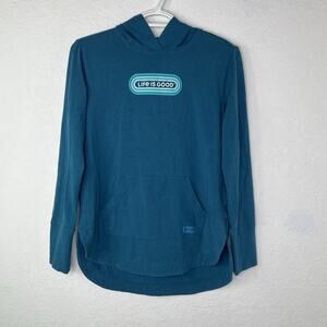 Life Is Good Crusher-Flex Women's Size XS Hoodie Sweatshirt cotton Made In Peru